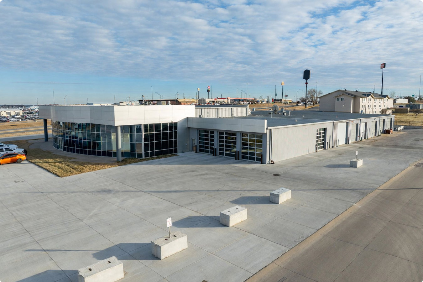 Concrete parking lot building in Ventura, CA