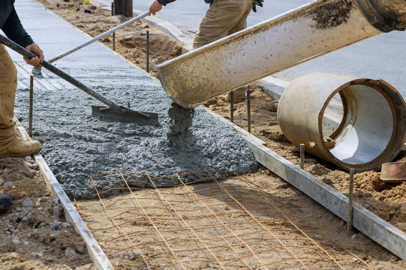 Concrete sidewalk building in Ventura, CA